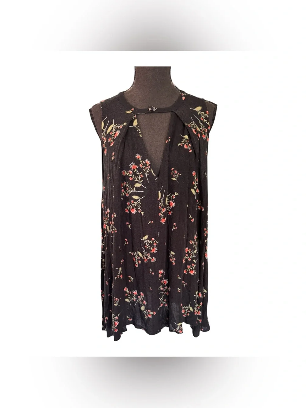 Free People Tree Swing Sleeveless Printed mini Dress or Tunic Top , Size Small